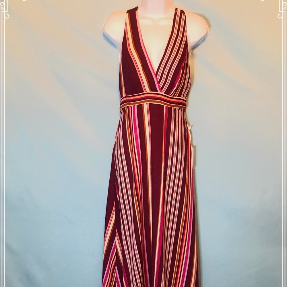 Stripe Maxi Dress Small NWT